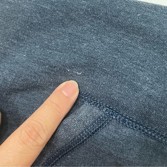 Vintage American Eagle Fleece Pullover Hoodie Blue Y2K Distressed Grunge Size M - Picture 5 of 9